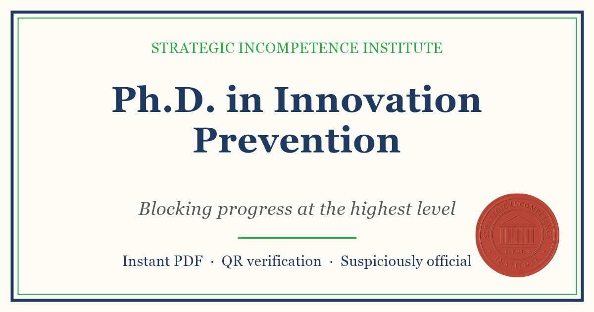 Preview of the Ph.D. in Innovation Prevention certificate